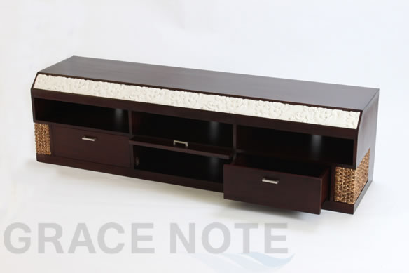 アジアン家具 ヒヤシンス・ストーンカービングテレビボード