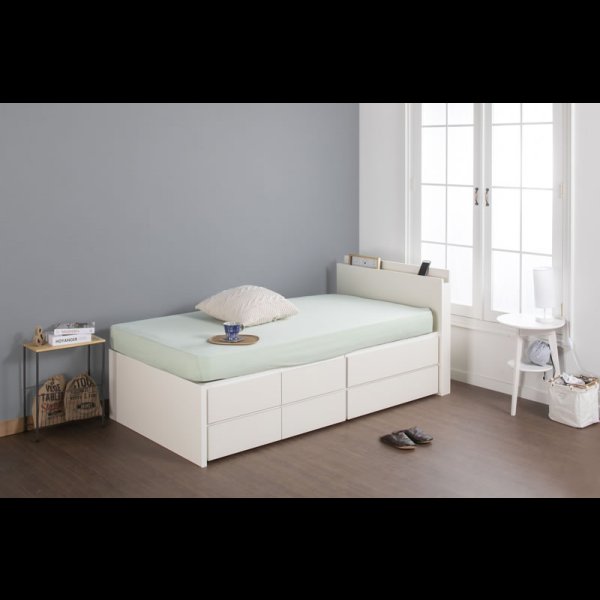 画像4: セミオーダーショート丈チェストベッド セミシングル【Varier-s】日本製 スマート棚付き 開梱設置込み