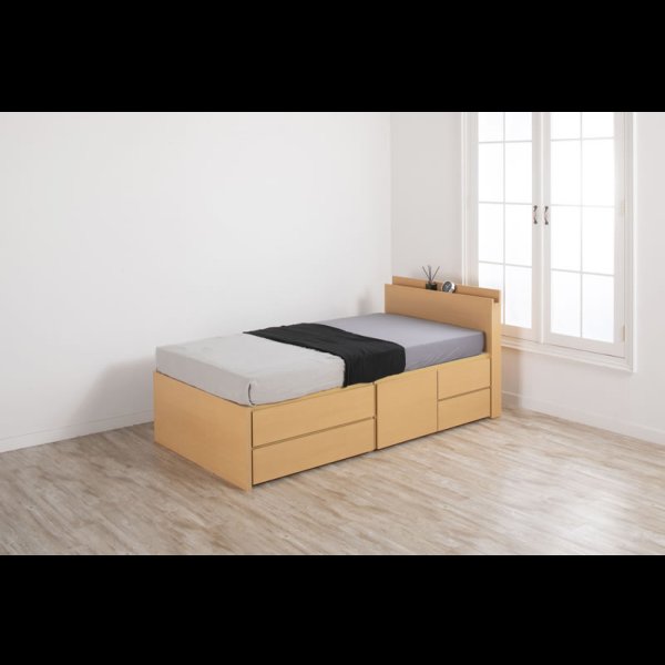 画像5: セミオーダーショート丈チェストベッド セミシングル【Varier-s】日本製 スマート棚付き 開梱設置込み