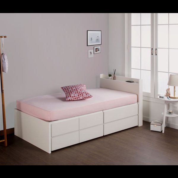 画像5: セミオーダーショート丈チェストベッド シングル【Varier-s】日本製 スリム棚 開梱設置込み