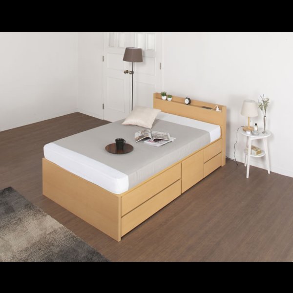 画像3: セミオーダーチェストベッド シングル【Varier】日本製 スリム棚付き 開梱設置込み