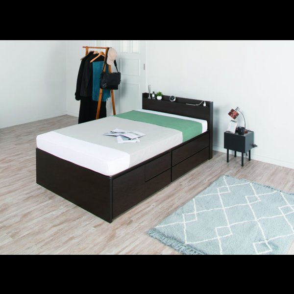 画像4: セミオーダーチェストベッド シングル【Varier】日本製 スリム棚付き 開梱設置込み