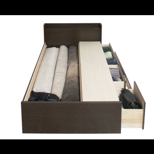 画像11: セミオーダーチェストベッド シングル【Varier】日本製 スリム棚付き 開梱設置込み