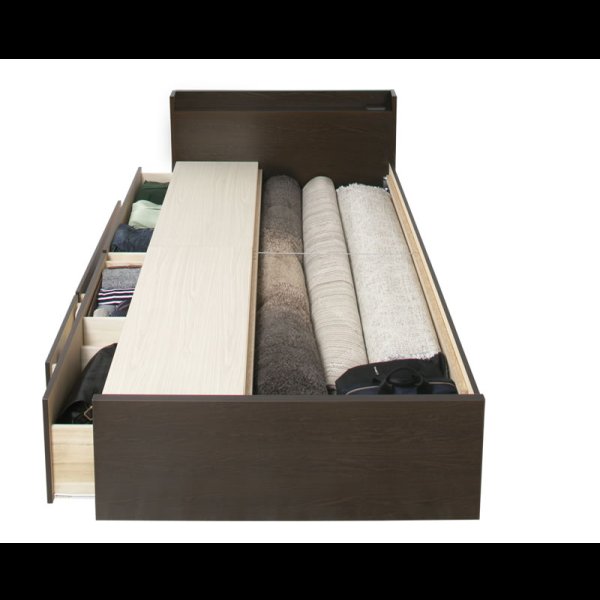 画像12: セミオーダーチェストベッド シングル【Varier】日本製 スリム棚付き 開梱設置込み