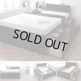 かっこいいブラックカラー！棚・コンセント付きチェストタイプシングルベッド【Armario】アーマリオ