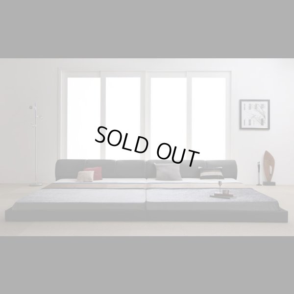 画像2: フロアタイプ連結レザーベッド【BASTOL】バストル クイーンベッド