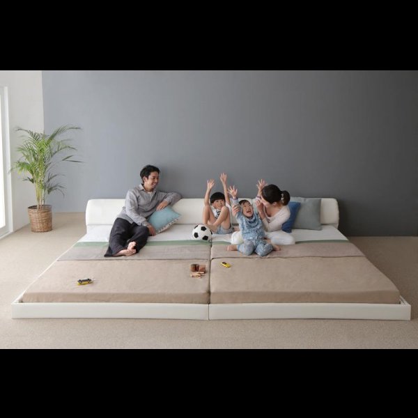 画像4: フロアタイプ連結レザーベッド【BASTOL】バストル キングベッド以上の大型サイズ