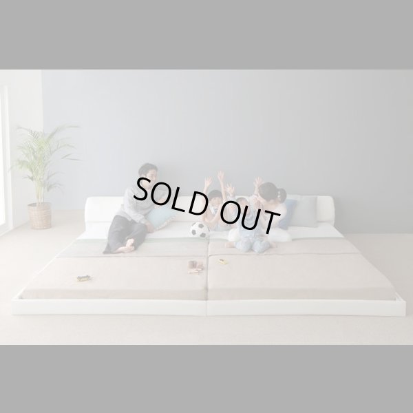 画像3: フロアタイプ連結レザーベッド【BASTOL】バストル クイーンベッド