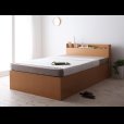 画像5: 日本製：深さが選べる大容量ベッド下収納付きすのこタイプセミダブルベッド (5)