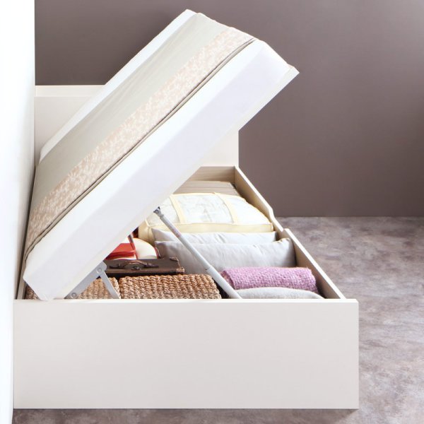 画像6: 国産跳ね上げ式セミシングルベッド【Amaryllis】アマリリス