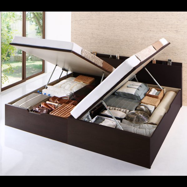 画像9: 国産跳ね上げ式セミシングルベッド【Amaryllis】アマリリス