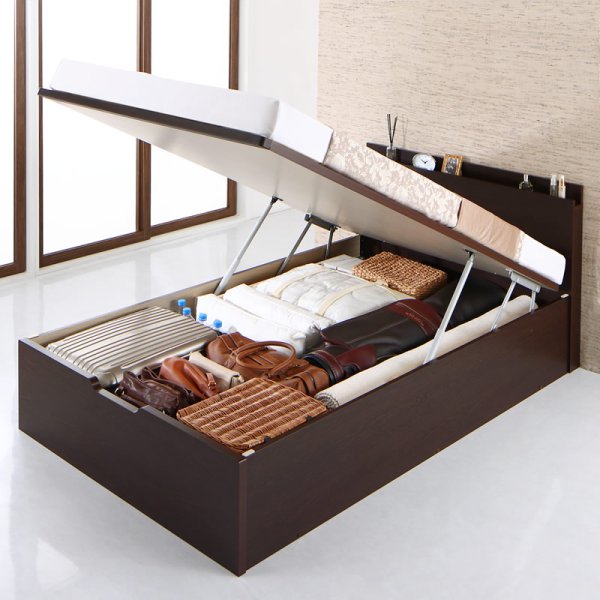 画像11: 国産跳ね上げ式セミシングルベッド【Amaryllis】アマリリス