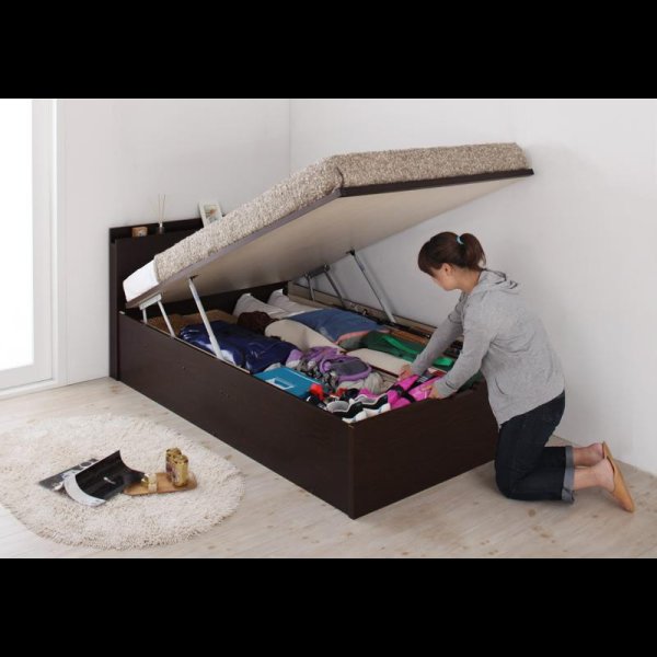 画像12: 国産跳ね上げ式セミシングルベッド【Amaryllis】アマリリス