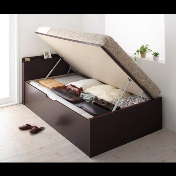 画像13: 国産跳ね上げ式セミシングルベッド【Amaryllis】アマリリス