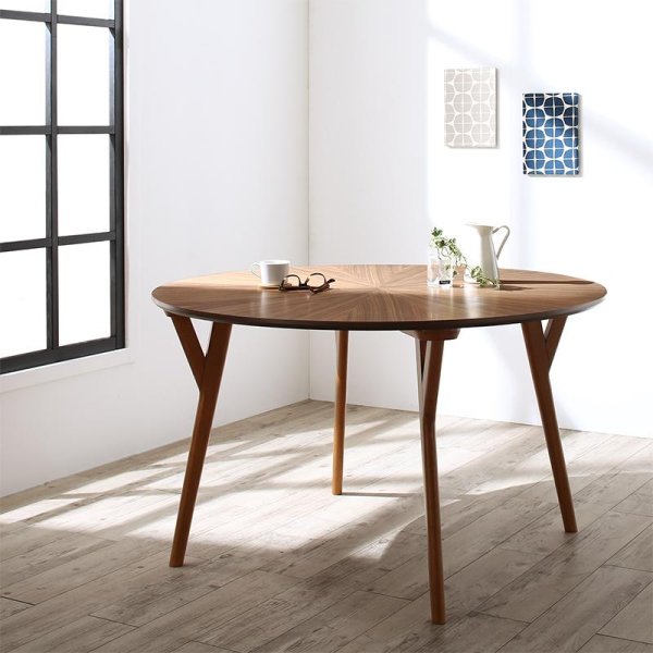 画像3: 北欧デザイン丸テーブルダイニングセット おしゃれで重ねられるダイニングチェア付き