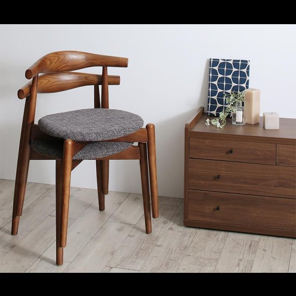 画像8: 北欧デザイン丸テーブルダイニングセット おしゃれで重ねられるダイニングチェア付き