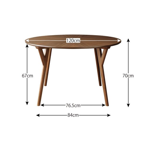 画像17: 北欧デザイン丸テーブルダイニングセット おしゃれで重ねられるダイニングチェア付き