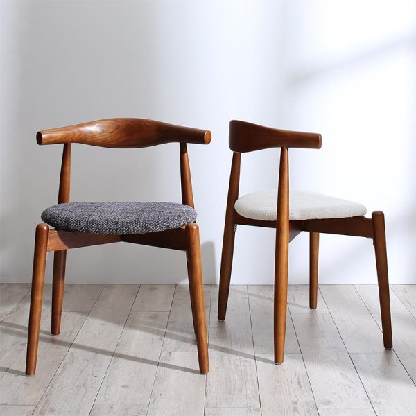 画像14: 北欧デザイン丸テーブルダイニングセット おしゃれで重ねられるダイニングチェア付き