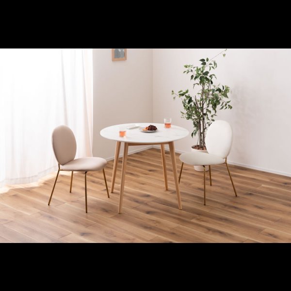 画像6: ワンランク上の大理石調ダイニング！コンパクトサイズダイニングラウンドテーブル・チェア【Birgit】