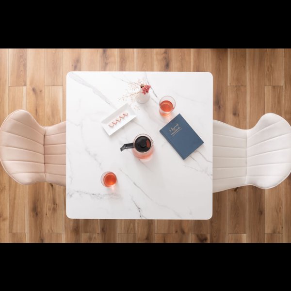 画像7: ワンランク上の大理石調ダイニング！コンパクトサイズダイニングスクエアテーブル・チェア【Dorotea】