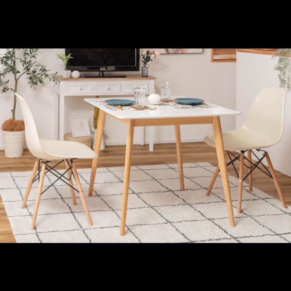 画像16: カフェや二人暮らしにおすすめ！コンパクトサイズダイニング・スクエアテーブル＆チェアセット【Daniela】