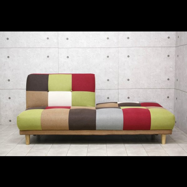 画像6: パッチワークデザインソファーベッド【Potina】ポティナ