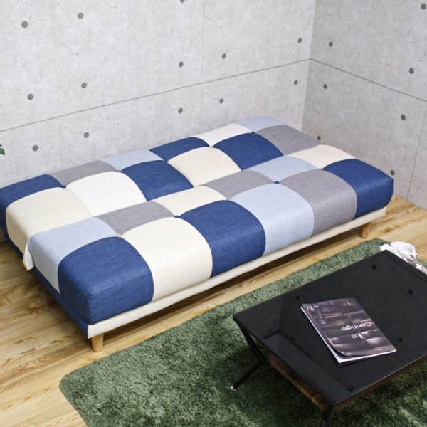 画像13: パッチワークデザインソファーベッド【Potina】ポティナ