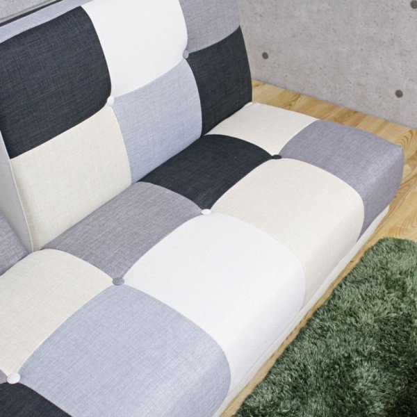 画像11: パッチワークデザインソファーベッド【Potina】ポティナ