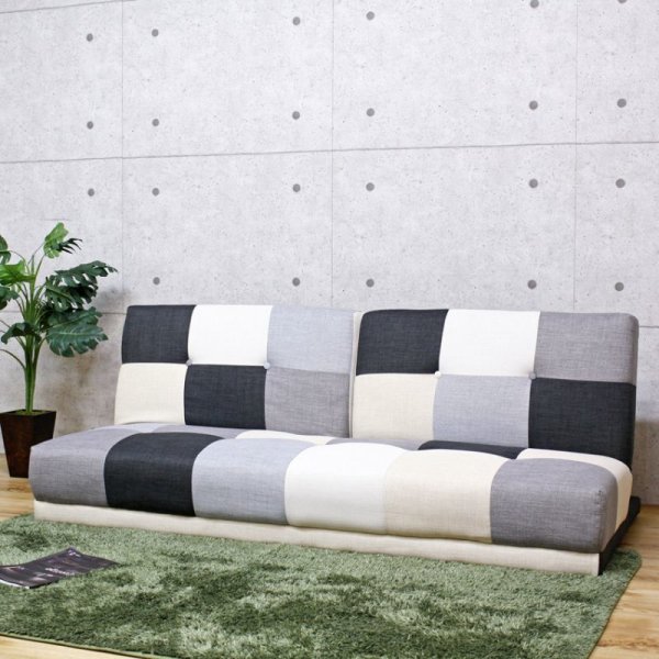 画像9: パッチワークデザインソファーベッド【Potina】ポティナ