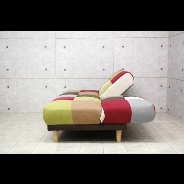 画像21: パッチワークデザインソファーベッド【Potina】ポティナ