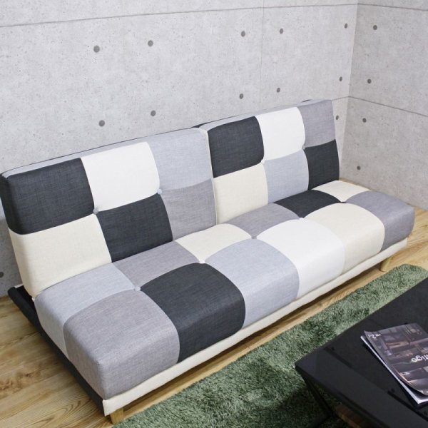 画像10: パッチワークデザインソファーベッド【Potina】ポティナ