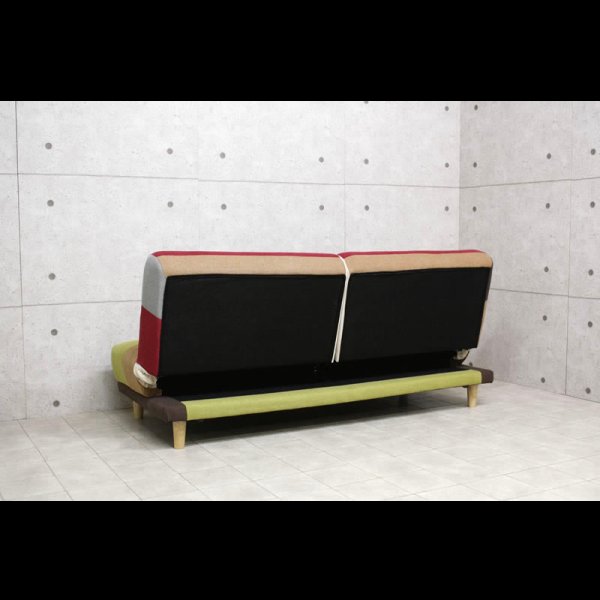 画像23: パッチワークデザインソファーベッド【Potina】ポティナ