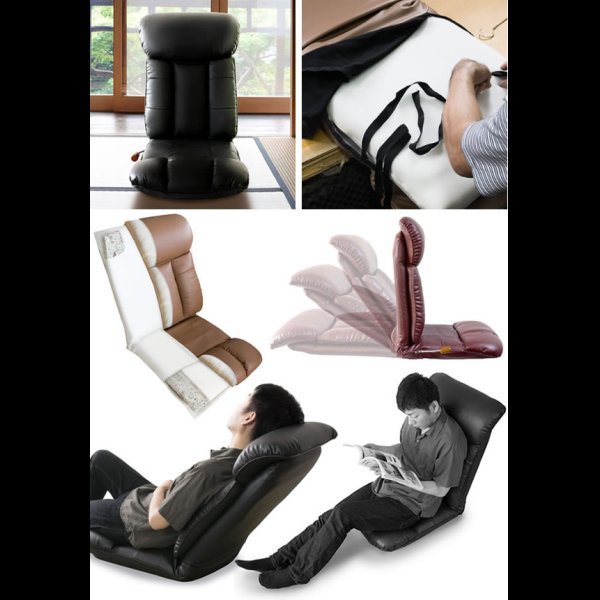 画像2: ボリューム満点！日本製スーパーソフトレザー座椅子【彩】いろどり