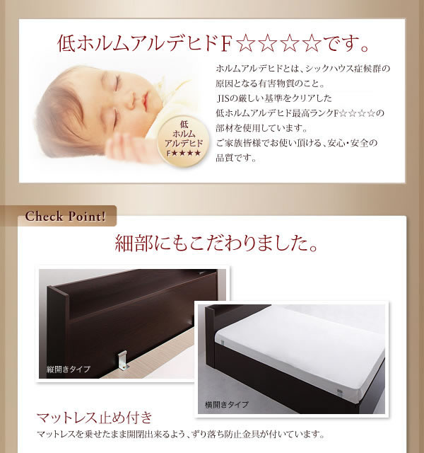 日本製ガス圧式収納ベッドの説明