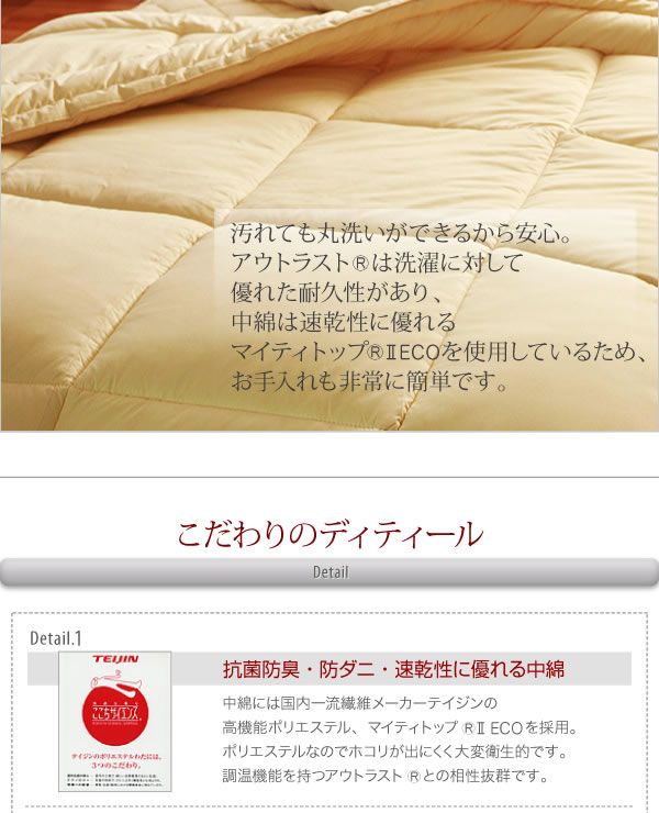 温度調整素材アウトラスト(R)シリーズ【IDEAL】アイディール　説明１０