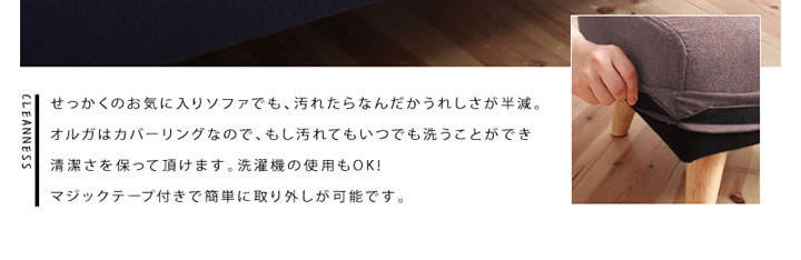 カバーリングモダンデザインローソファー【ORGA】オルガ：二人掛け＆オットマンの激安通販