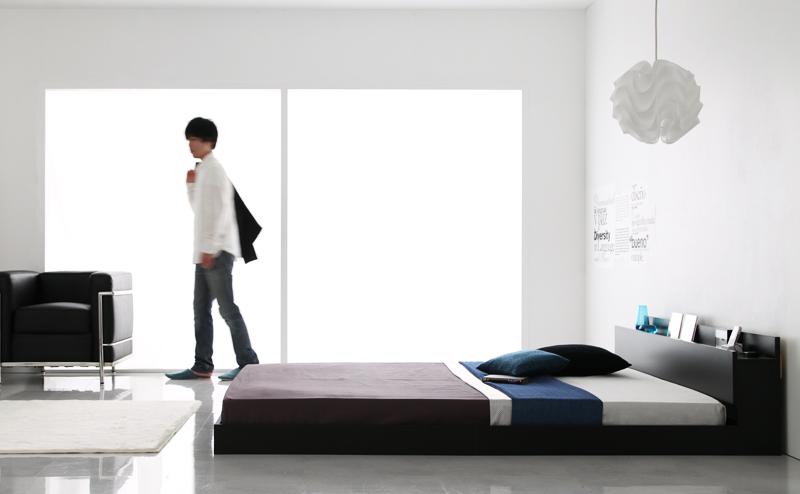 フロアタイプシンプルデザインシングルベッド【Nelson】ネルソンの激安