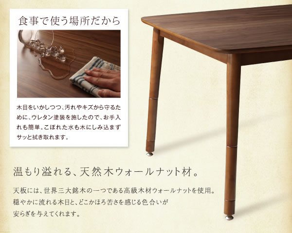 こたつ機能付きダイニングテーブルもソファも高さ調節対応リビングダイニングセット【Cedric】の激安通販