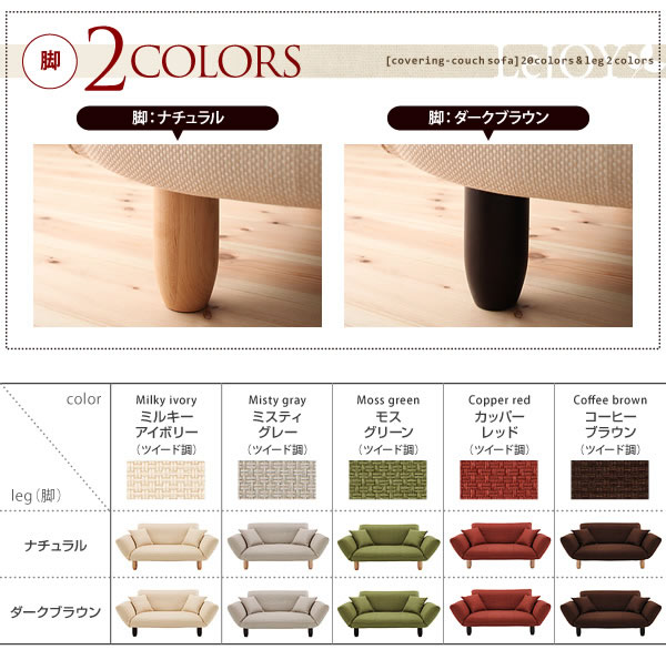 セミオーダーカバーリングソファー【LeJOY】リジョイ カウチソファータイプ 激安通販