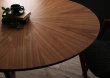 画像13: 円形ダイニングテーブル120cm ウォールナット光線張り 北欧デザインチェアセット (13)