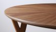 画像17: 円形ダイニングテーブル120cm ウォールナット光線張り 北欧デザインチェアセット (17)