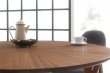 画像16: 円形ダイニングテーブル120cm ウォールナット光線張り 北欧デザインチェアセット (16)