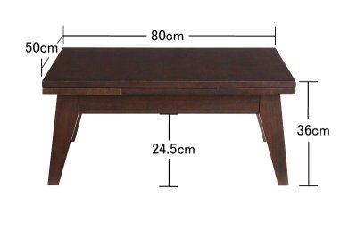 画像1: 天然木エクステンションリビングローテーブル 【Paodelo】パオデロ Sサイズ(W80-130)